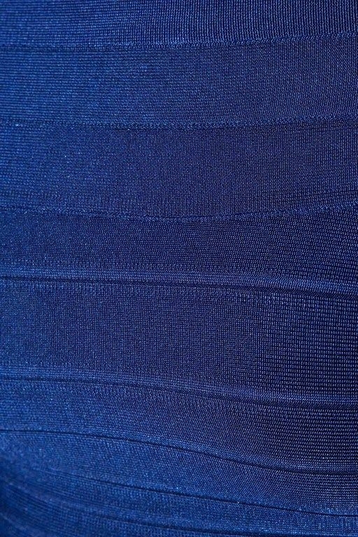 Vestido Bandage Azul Cuello Barco5